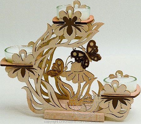 Drechslerei Kuhnert Blütenkranz mit Schmetterlingen