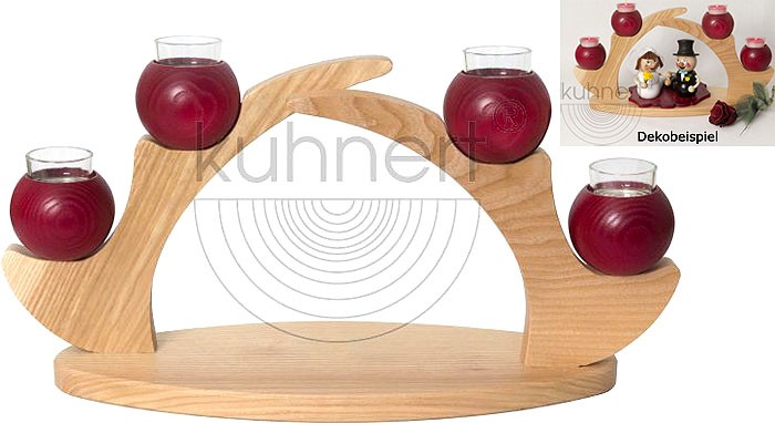 Drechslerei Kuhnert Tischleuchter, rot Drechslerei Kuhnert Tischleuchter, rot