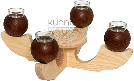 Drechslerei Kuhnert Tischleuchter, 4-armig, braun Drechslerei Kuhnert Tischleuchter, 4-armig, braun