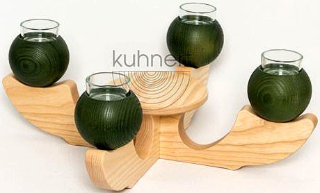 Drechslerei Kuhnert Tischleuchter, 4-armig, grün Drechslerei Kuhnert Tischleuchter, 4-armig, grün