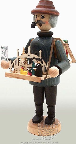 Drechslerei Kuhnert Räuchermann Weihnachtsmarkthändler, farbig Drechslerei Kuhnert Räuchermann Weihnachtsmarkthändler, farbig