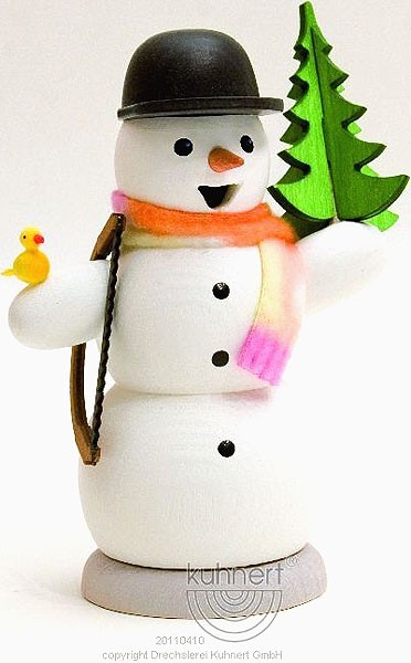 Drechslerei Kuhnert Räuchermann Schneemann mit Tanne und Säge Drechslerei Kuhnert Räuchermann Schneemann mit Tanne und Säge
