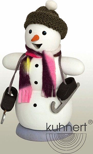 Drechslerei Kuhnert Räuchermann Schneemann mit Schlittschuh Drechslerei Kuhnert Räuchermann Schneemann mit Schlittschuh