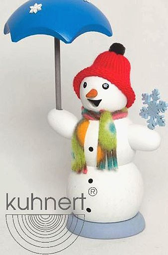 Drechslerei Kuhnert Räuchermann Schneemann mit Schirm Drechslerei Kuhnert Räuchermann Schneemann mit Schirm