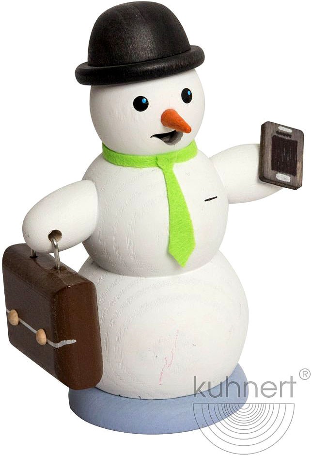 Drechslerei Kuhnert Räuchermann Schneemann mit Schlips und Aktenkoffer Drechslerei Kuhnert Räuchermann Schneemann mit Schlips und Aktenkoffer