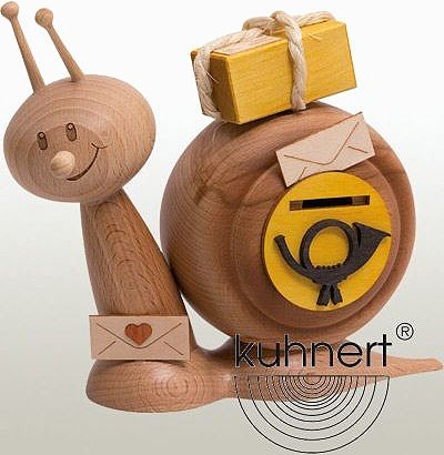 Drechslerei Kuhnert Räucherfigur Postschnecke Drechslerei Kuhnert Räucherfigur Postschnecke
