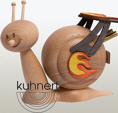 Drechslerei Kuhnert Räucherfigur Rennschnecke Drechslerei Kuhnert Räucherfigur Rennschnecke