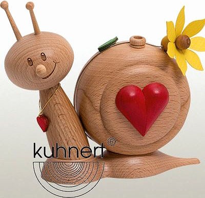 Drechslerei Kuhnert Räucherfigur Herzschnecke Drechslerei Kuhnert Räucherfigur Herzschnecke