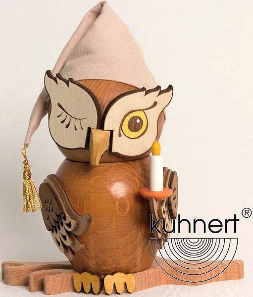 Drechslerei Kuhnert Räucherfigur Eule Schlafmütze Drechslerei Kuhnert Räucherfigur Eule Schlafmütze