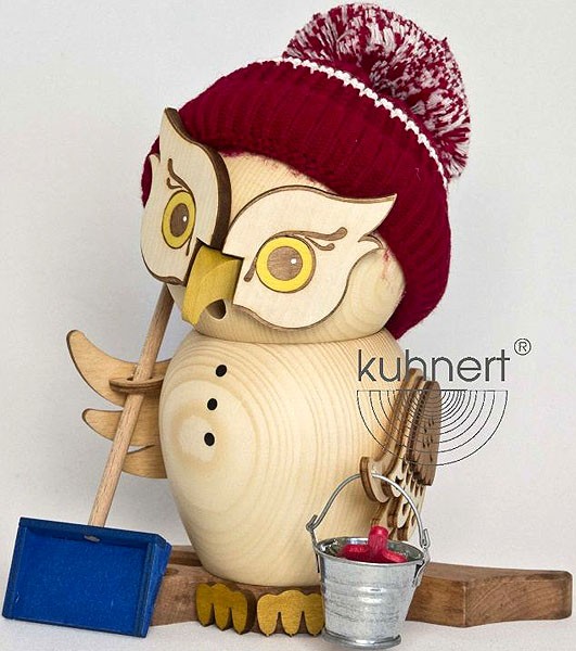 Drechslerei Kuhnert Räucherfigur Eule Schneefeger Drechslerei Kuhnert Räucherfigur Eule Schneefeger