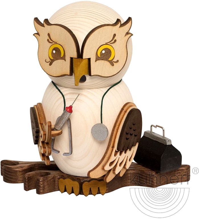 Drechslerei Kuhnert Räucherfigur Eule Arzt Drechslerei Kuhnert Räucherfigur Eule Arzt