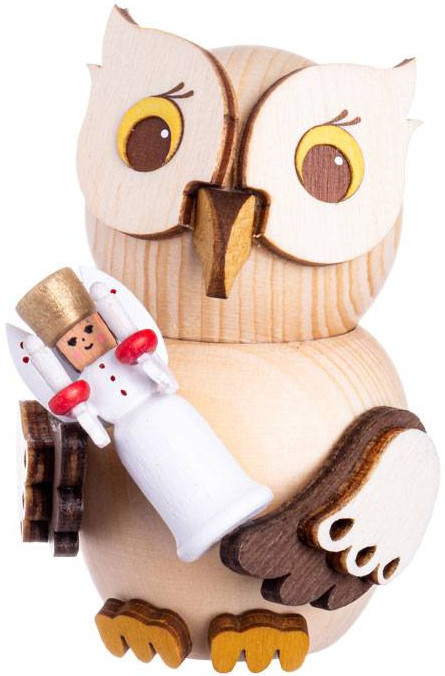 Drechslerei Kuhnert Mini-Eule mit Engel Drechslerei Kuhnert Mini-Eule mit Engel