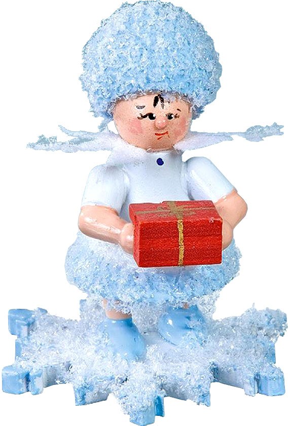 Drechslerei Kuhnert Schneeflöckchen mit Geschenk Drechslerei Kuhnert Schneeflöckchen mit Geschenk