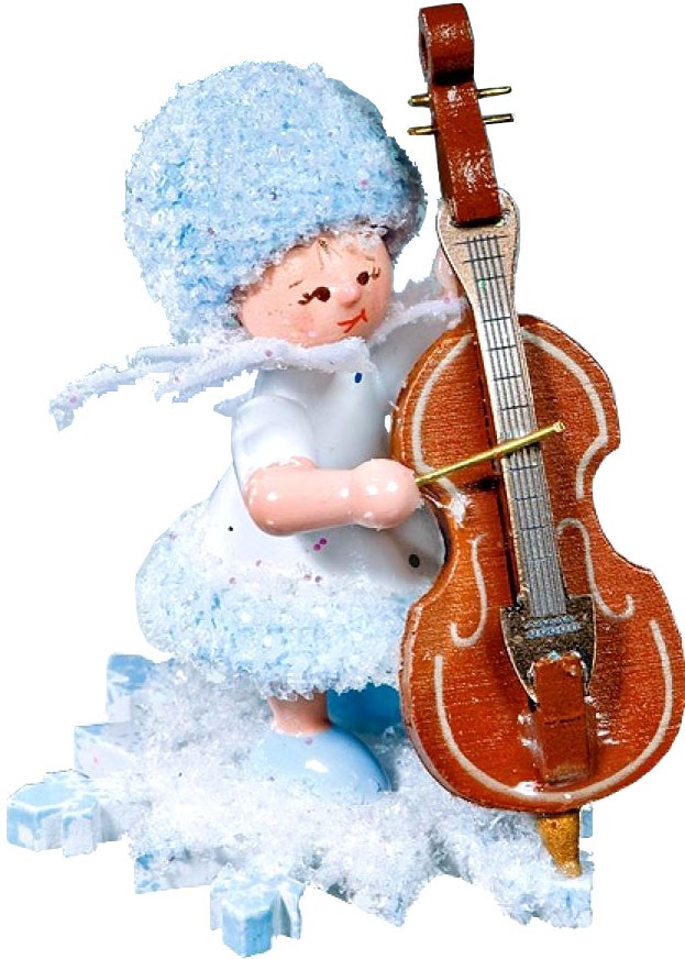 Drechslerei Kuhnert Schneeflöckchen mit Kontrabass Drechslerei Kuhnert Schneeflöckchen mit Kontrabass