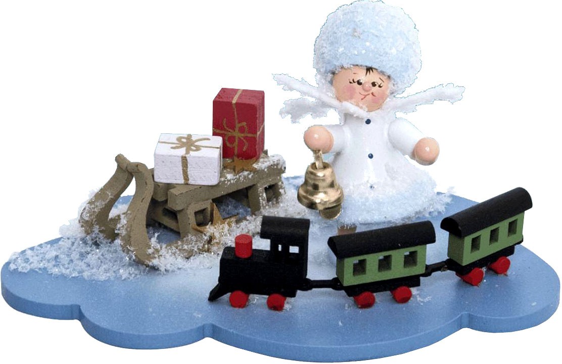 Drechslerei Kuhnert Schneeflöckchen mit Eisenbahn Drechslerei Kuhnert Schneeflöckchen mit Eisenbahn