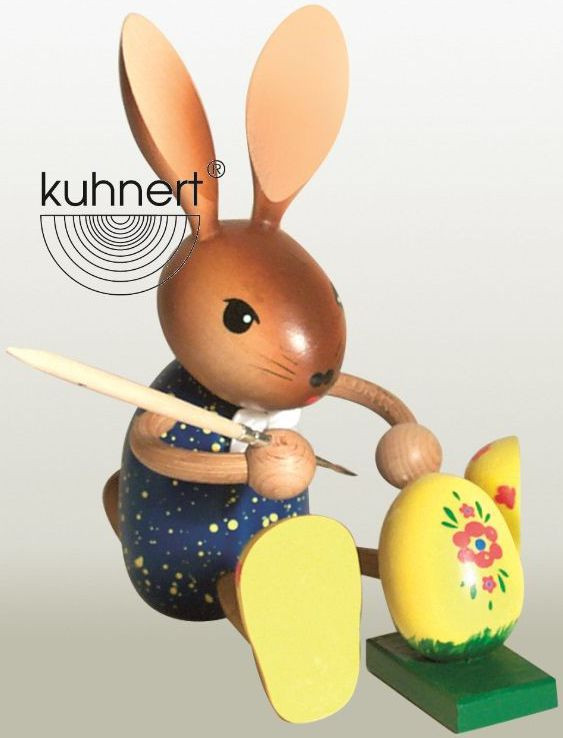 Drechslerei Kuhnert Hasenmaler mit Ei Drechslerei Kuhnert Hasenmaler mit Ei