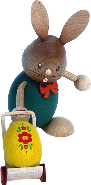 Drechslerei Kuhnert Stupsi Hase mit Trolley Drechslerei Kuhnert Stupsi Hase mit Trolley