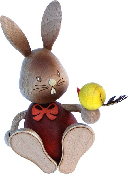 Drechslerei Kuhnert Stupsi Hase mit Küken Drechslerei Kuhnert Stupsi Hase mit Küken