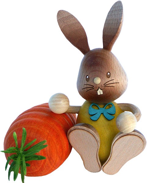 Drechslerei Kuhnert Stupsi Hase mit Möhre Drechslerei Kuhnert Stupsi Hase mit Möhre