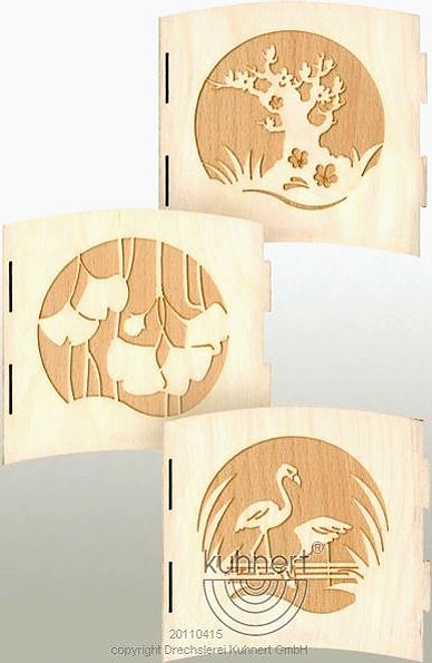 Drechslerei Kuhnert Motivleuchte 3seitig - Ginko Drechslerei Kuhnert Motivleuchte 3seitig - Ginko