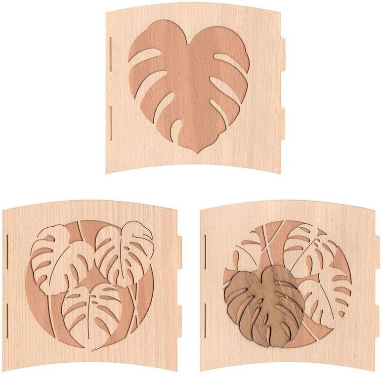 Drechslerei Kuhnert Motivleuchte 3seitig - Monstera-Pflanze Drechslerei Kuhnert Motivleuchte 3seitig - Monstera-Pflanze