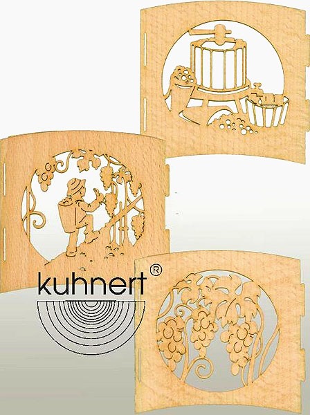 Drechslerei Kuhnert Motivleuchte 3seitig - Wein Drechslerei Kuhnert Motivleuchte 3seitig - Wein