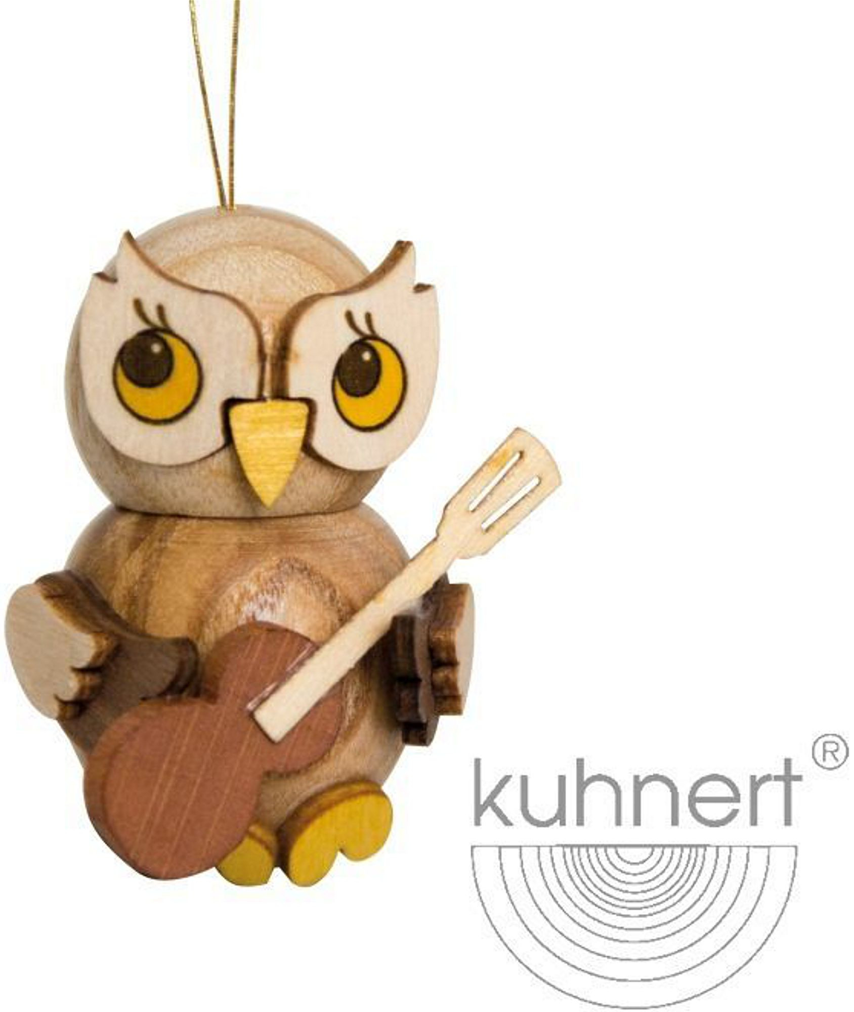 Drechslerei Kuhnert Baumbehang Eulenkind mit Gitarre Drechslerei Kuhnert Baumbehang Eulenkind mit Gitarre