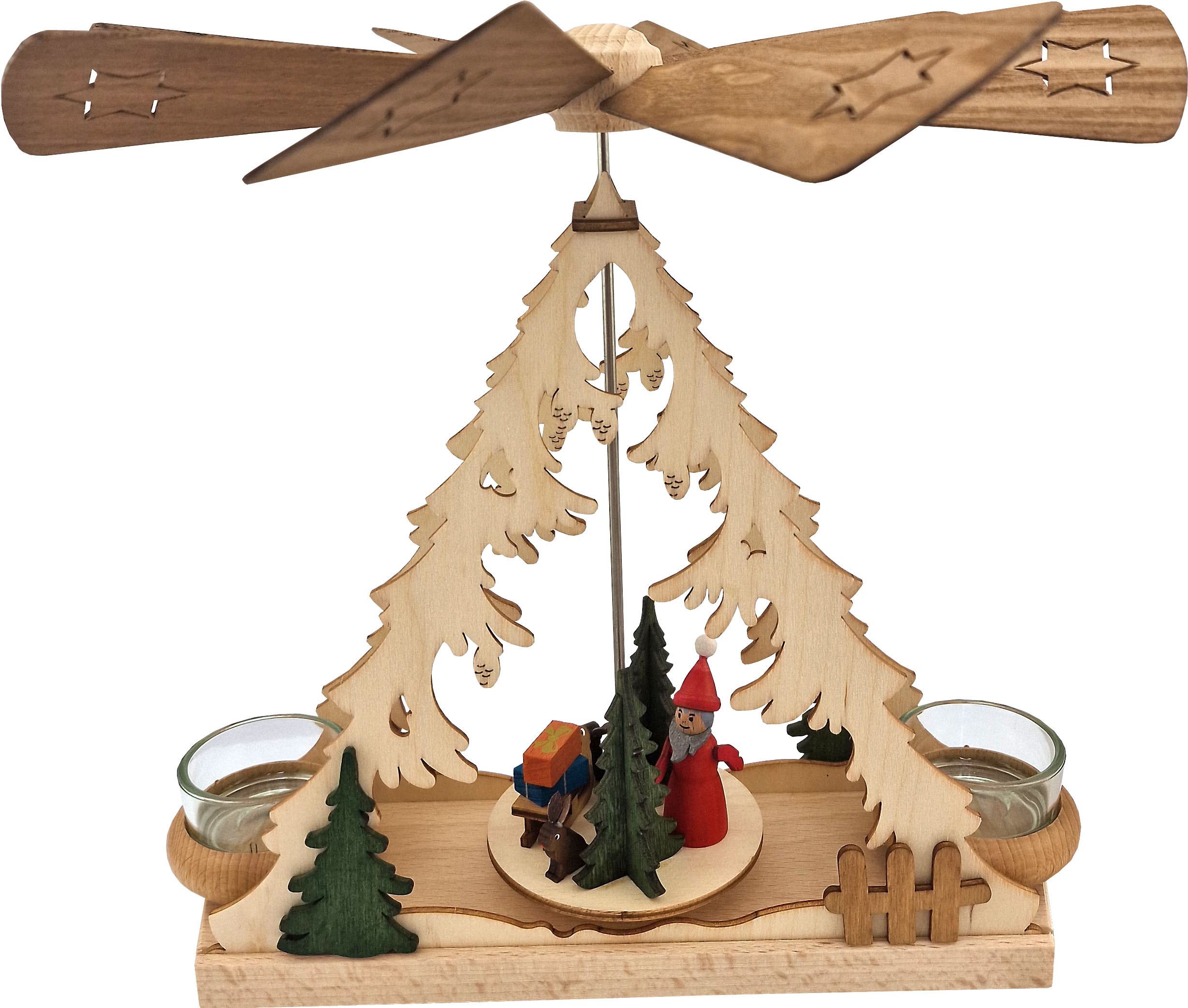 Drechslerei Kuhnert Teelichtpyramide Weihnachtsmann Drechslerei Kuhnert Teelichtpyramide Weihnachtsmann