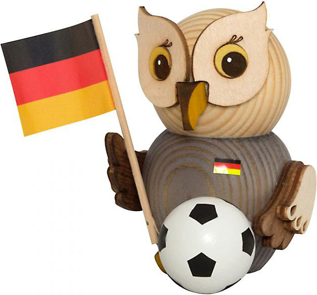 Drechslerei Kuhnert Mini-Eule mit Fußball Drechslerei Kuhnert Mini-Eule mit Fußball