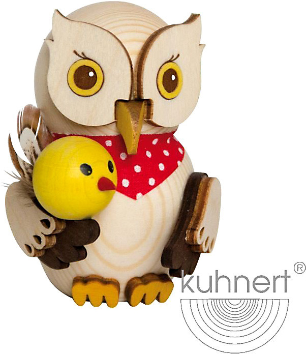Drechslerei Kuhnert Mini-Eule mit Küken Drechslerei Kuhnert Mini-Eule mit Küken