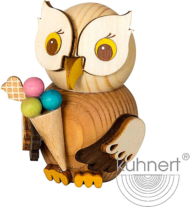 Drechslerei Kuhnert Mini-Eule mit Eis Drechslerei Kuhnert Mini-Eule mit Eis