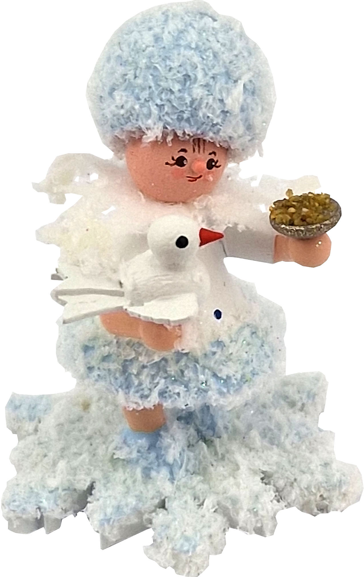 Drechslerei Kuhnert Schneeflöckchen mit Taube Drechslerei Kuhnert Schneeflöckchen mit Taube