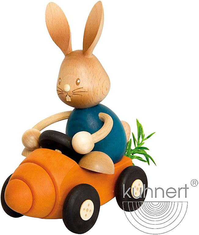 Drechslerei Kuhnert Stupsi Hase im Möhrenflitzer Drechslerei Kuhnert Stupsi Hase im Möhrenflitzer