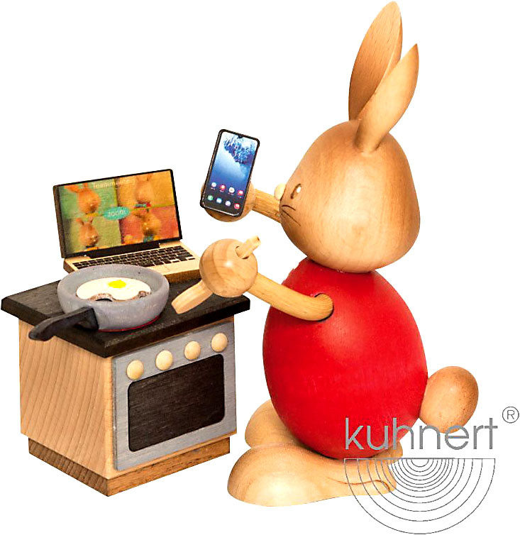 Drechslerei Kuhnert Stupsi Hase im Homeoffice - Sonderedition 2021 Drechslerei Kuhnert Stupsi Hase im Homeoffice - Sonderedition 2021