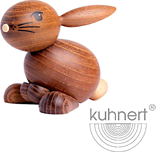 Drechslerei Kuhnert Holzfigur Hoppel - Hansi, dunkel