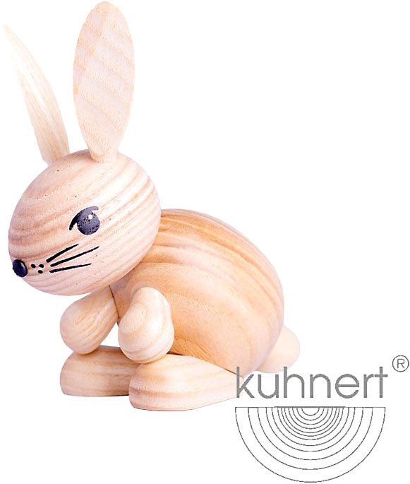 Drechslerei Kuhnert Holzfigur Hoppel - Hermine, hell Drechslerei Kuhnert Holzfigur Hoppel - Hermine, hell