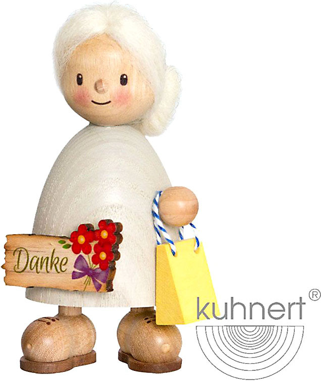 Drechslerei Kuhnert Finja mit Danke-Schild Drechslerei Kuhnert Finja mit Danke-Schild