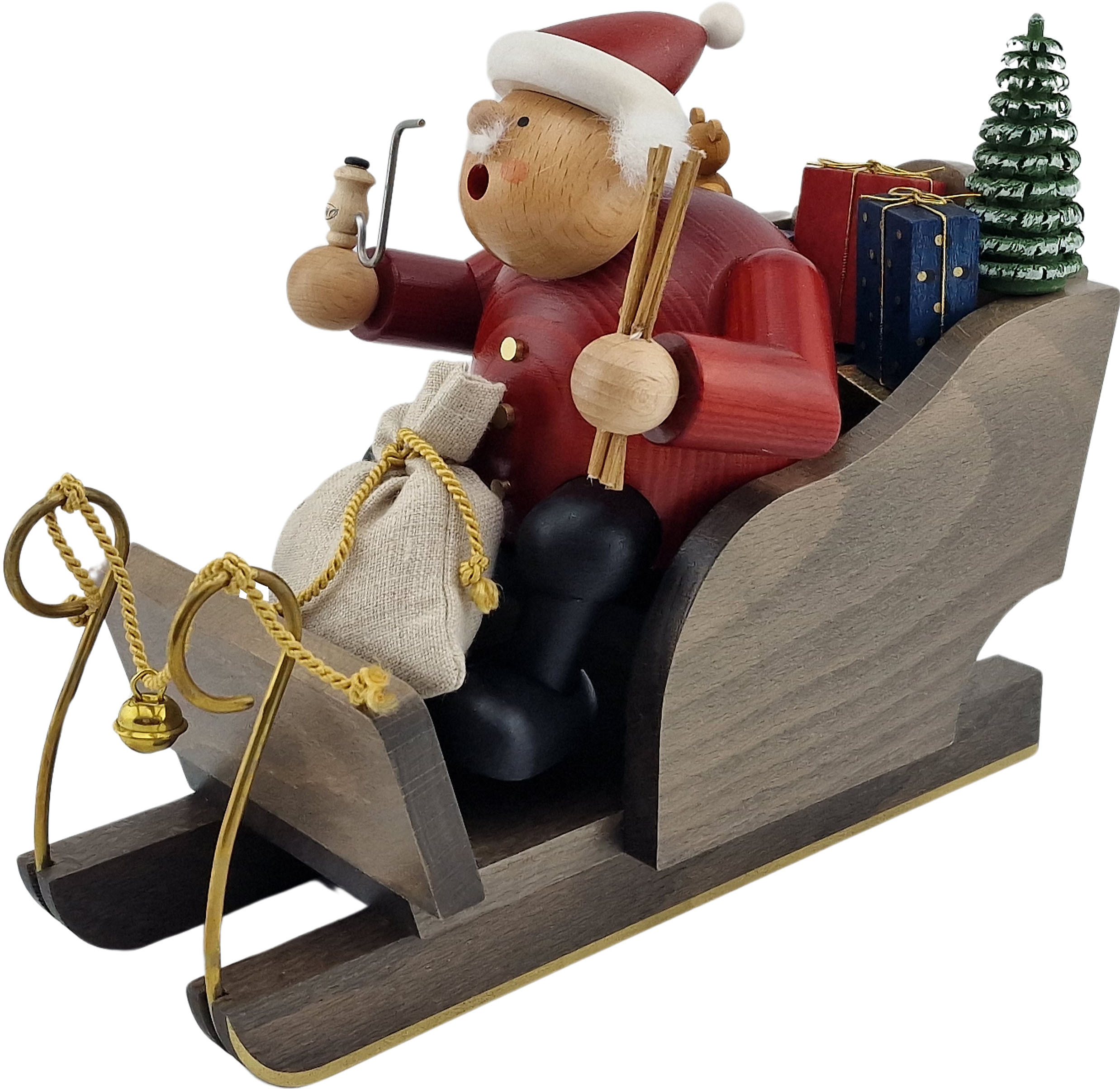 KWO Räuchermännchen Weihnachtsmann mit Schlitten KWO Räuchermännchen Weihnachtsmann mit Schlitten