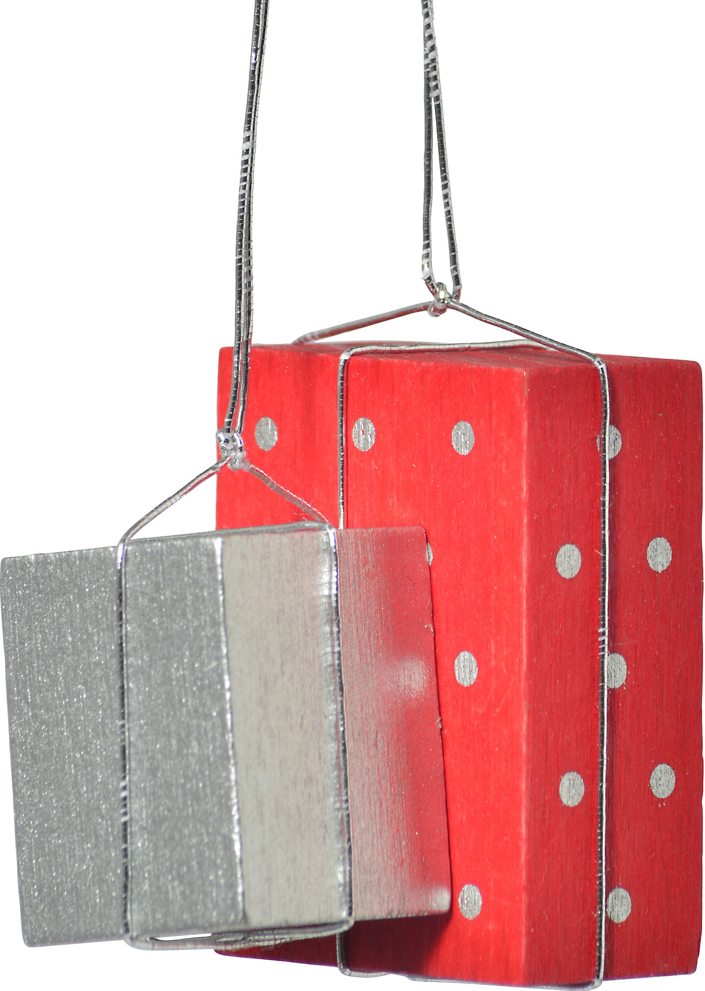 KWO Baumbehang Pakete - rot/silber KWO Baumbehang Pakete - rot/silber