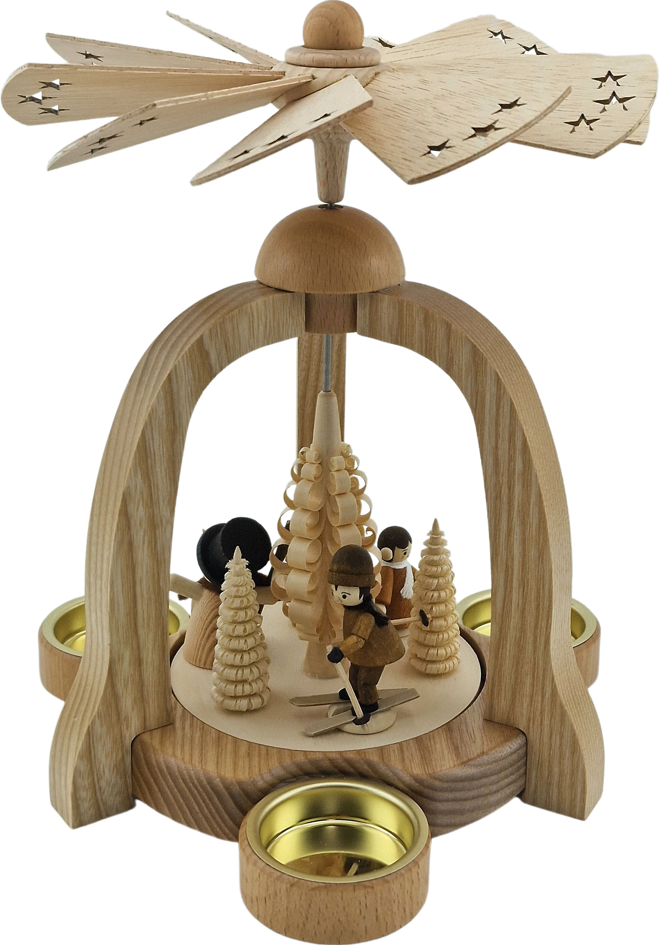 HoDreWa Legler Pyramide Winterkinder mit Teelicht HoDreWa Legler Pyramide Winterkinder mit Teelicht