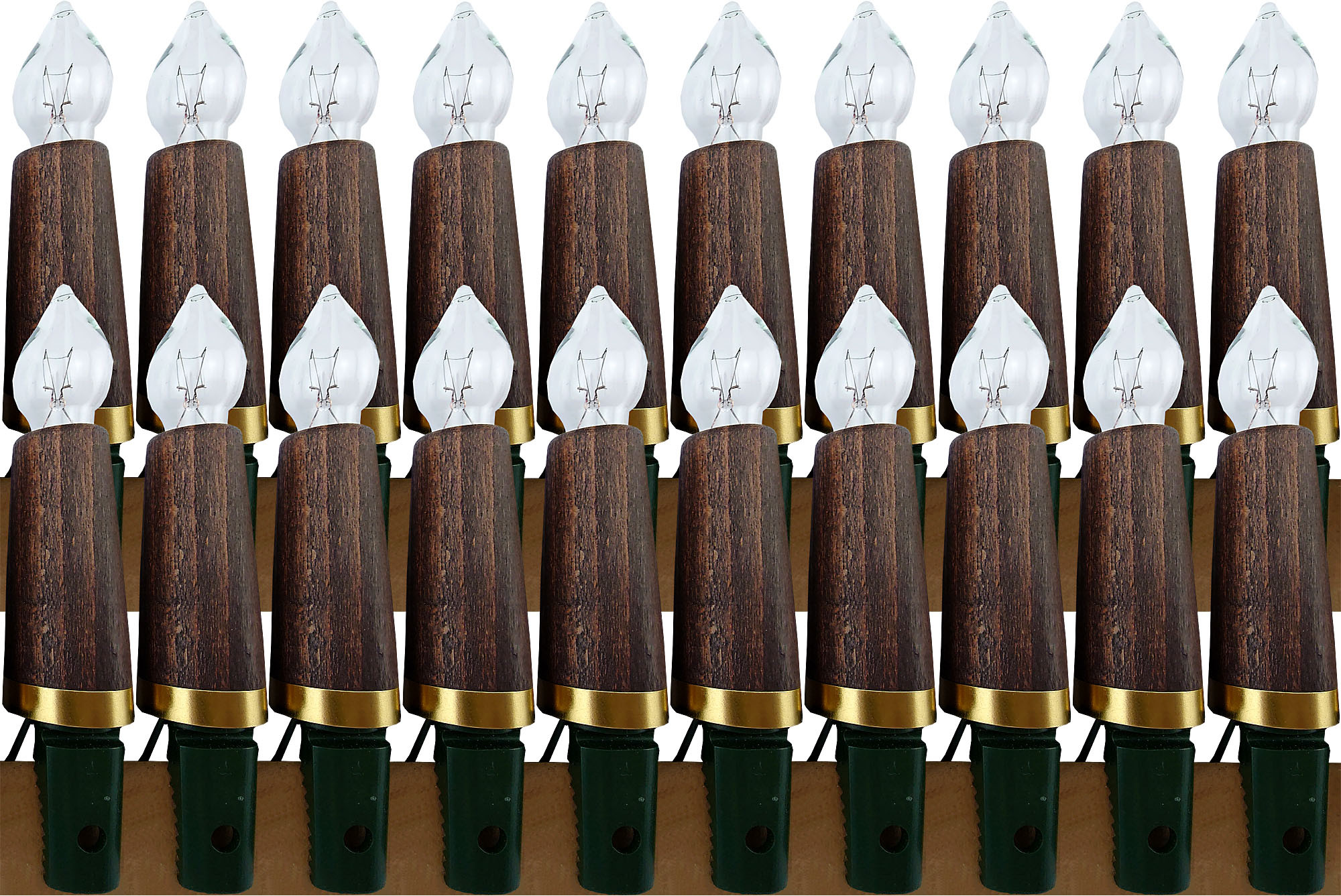 NARVA Lichterkette mit Holzschaft - Buche dunkel, 20-tlg NARVA Lichterkette mit Holzschaft - Buche dunkel, 20-tlg
