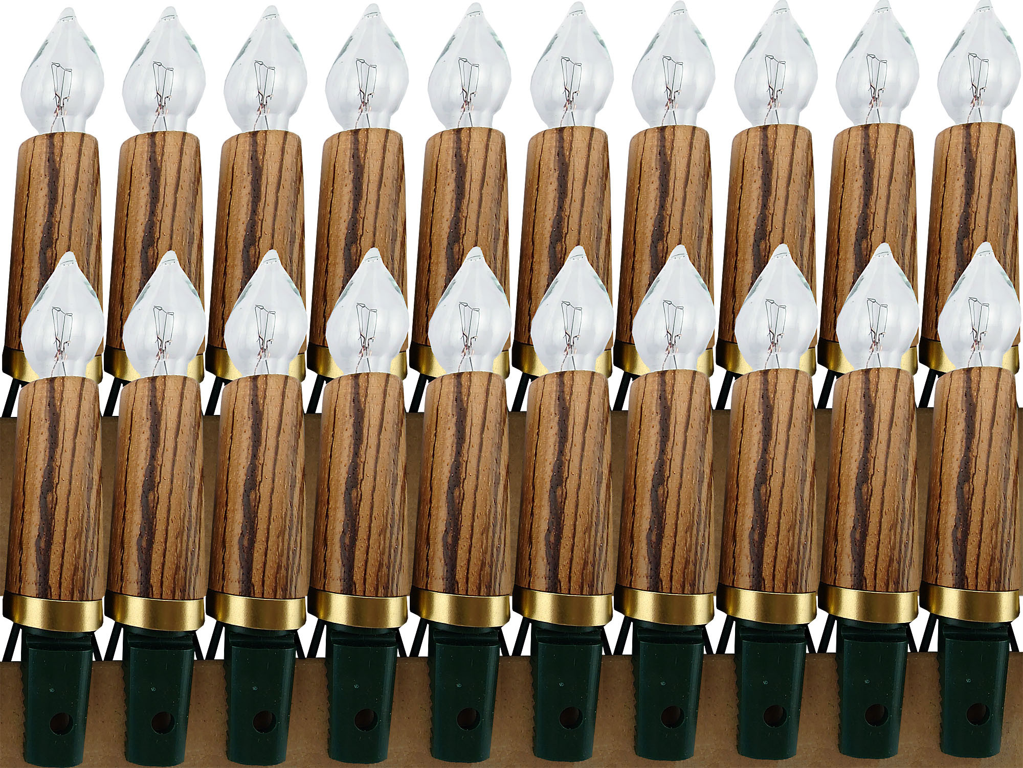 NARVA Lichterkette mit Holzschaft - Zebrano, 20-tlg NARVA Lichterkette mit Holzschaft - Zebrano, 20-tlg