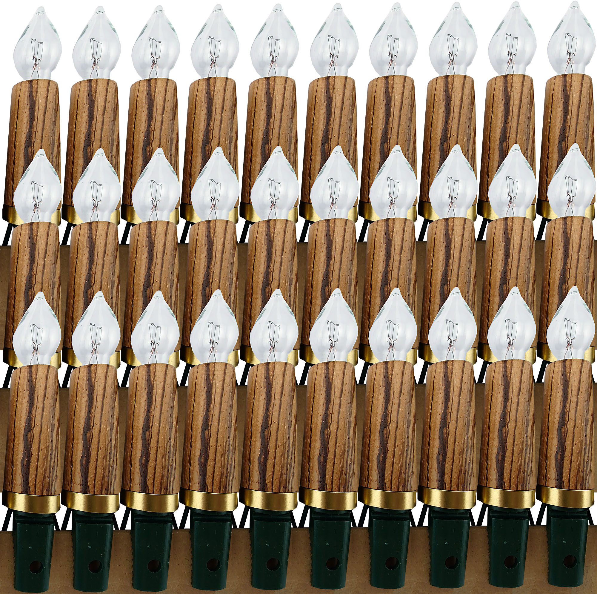 NARVA Lichterkette mit Holzschaft - Zebrano, 30-tlg NARVA Lichterkette mit Holzschaft - Zebrano, 30-tlg