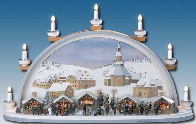Manufaktur Klaus Kolbe Schwibbogen Seiffner Weihnacht, braunes Bild Manufaktur Klaus Kolbe Schwibbogen Seiffner Weihnacht, braunes Bild