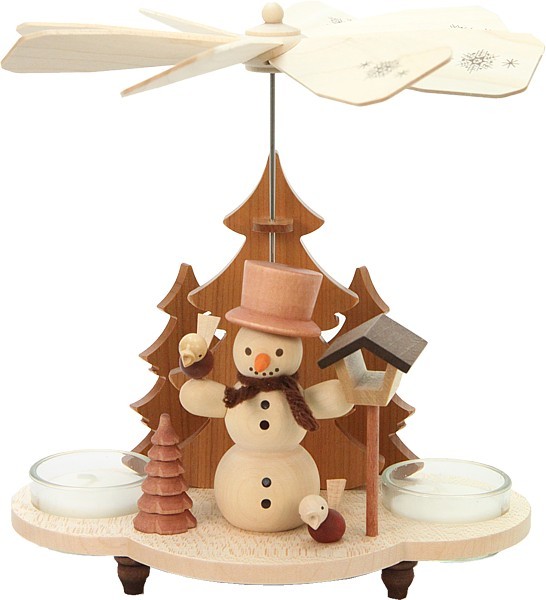 Christian Ulbricht Teelichtpyramide, Schneemann Christian Ulbricht Teelichtpyramide, Schneemann
