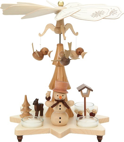 Christian Ulbricht Teelichtpyramide, Schneemann Christian Ulbricht Teelichtpyramide, Schneemann