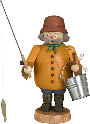 Seiffener Volkskunst eG Räucherfigur Angler - gemütliche Typen Seiffener Volkskunst eG Räucherfigur Angler - gemütliche Typen