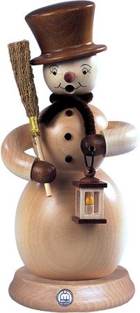 Kleinkunst Müller Räuchermann Schneemann, natur, groß Kleinkunst Müller Räuchermann Schneemann, natur, groß