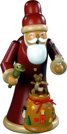 Kleinkunst Müller Räuchermann Weihnachtsmann mit Geschenken, groß