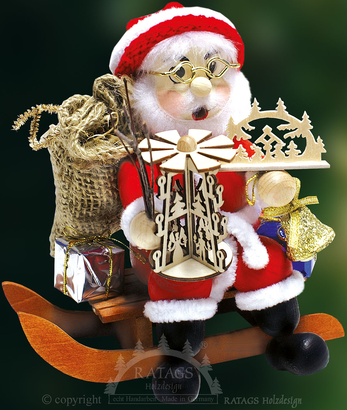 RATAGS Räuchermänner Kantenhocker Weihnachtsmann RATAGS Räuchermänner Kantenhocker Weihnachtsmann